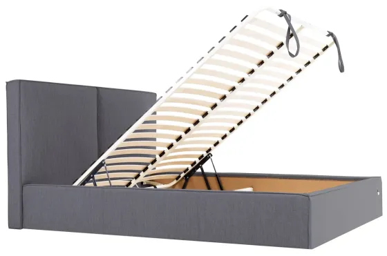 Кровать Двуспальная Delhi VIP 180 х 200 см Мисти Dark Grey С дополнительной металлической цельносварной рамой Темно-серый Киев