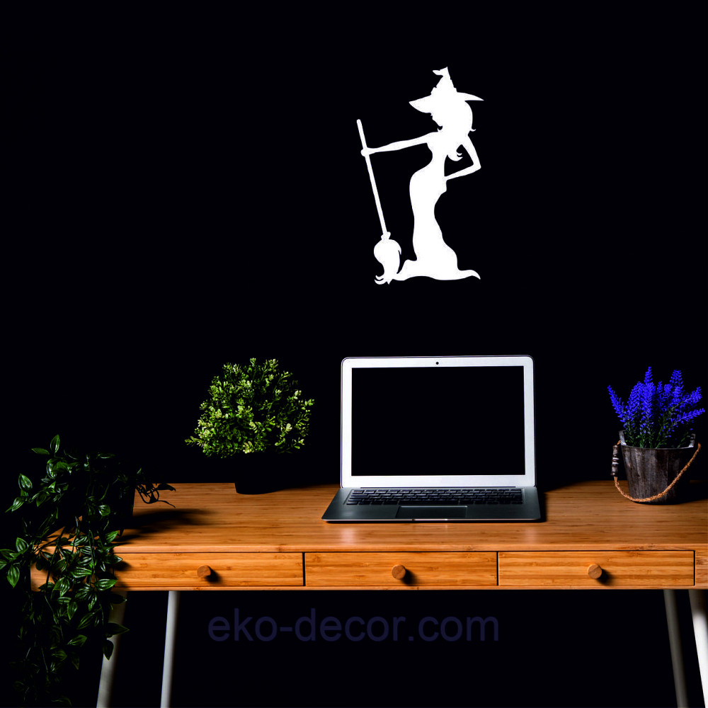 Декоративное настенное Панно «Ведьма», Декор на стену 90*52 см, Белый Киев - изображение 4