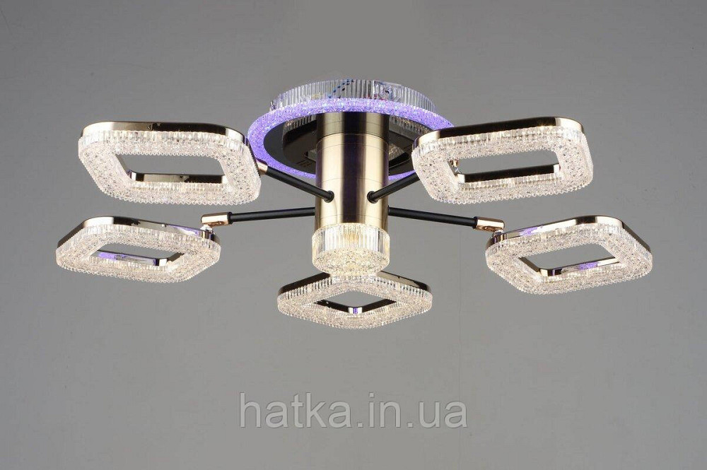 Люстра светодиодная акриловая Sirius B YH1003/5 BK+GD Киев - изображение 1