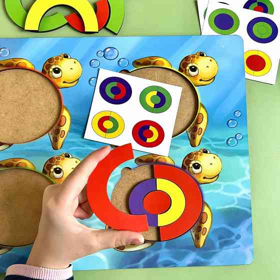 Деревянный пазл-сортер 