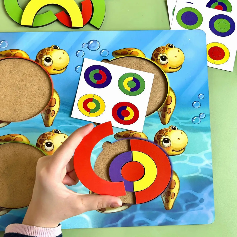 Деревянный пазл-сортер 