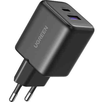 Зарядное устройство Ugreen USB + USB-C GaN 30W X516 black (65014) Винница