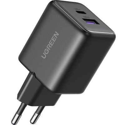 Зарядное устройство Ugreen USB + USB-C GaN 30W X516 black (65014) Винница - изображение 1