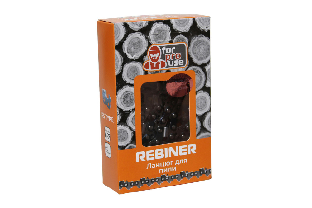 Ланцюг на бензопилу Rebiner (52 ланки, 3/8") – для твердих порід деревини, шина 35 см Львів - фото 1