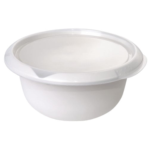 Миска з кришкою 3,75л пластик біла троянда/прозорий Алеана Житомир - фото 1