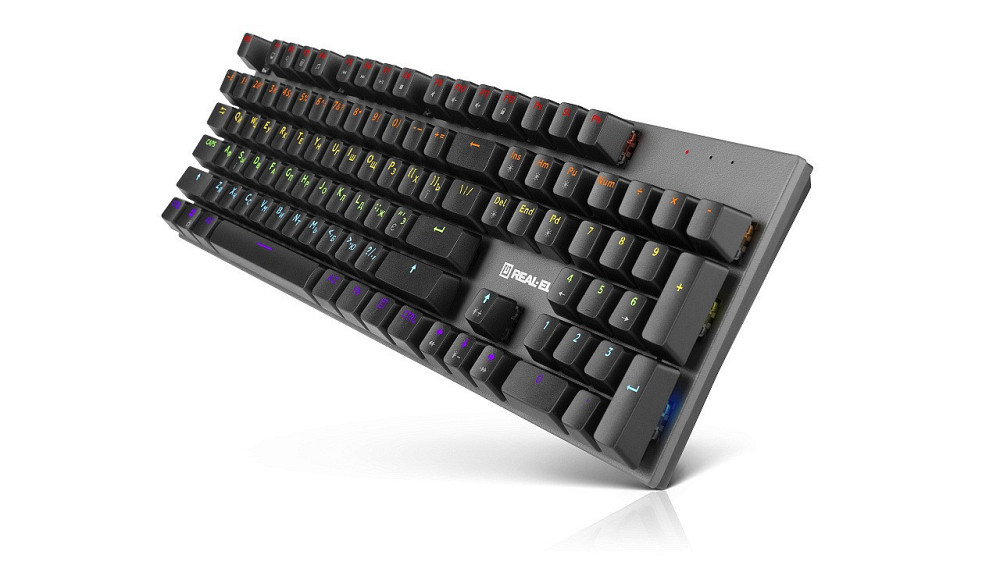 Клавіатура REAL-EL M 13 Grey USB Сірий Харьков - изображение 3