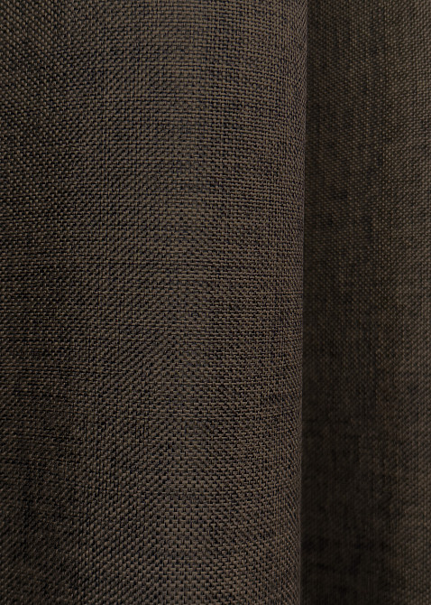 Комплект готовых штор VR-Textil Лен Мешковина № 107ш Венге 100х270 см 2 шт (31-111) Киев - изображение 7