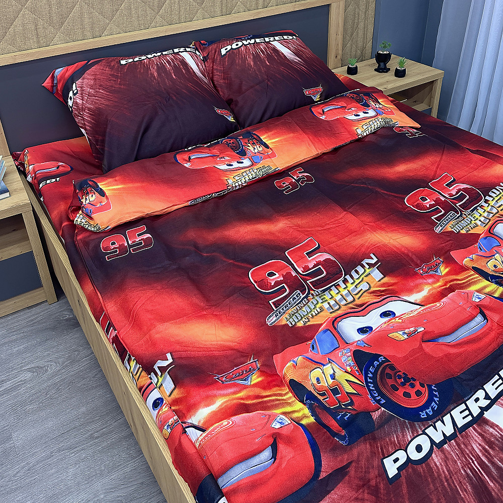 Комплект детского постельного белья Фланель, Koloco Полуторный 150х210 с разноцветным принтом (88-068) Киев - изображение 1