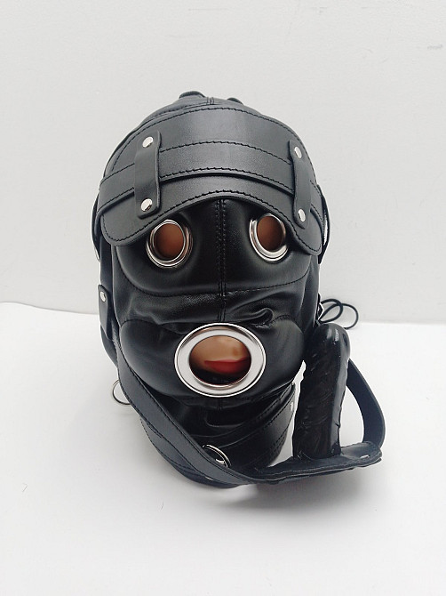 Шкіряна кайданова маска на всю голову Луцьк - фото 2