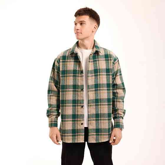 Рубашка в клетку зеленая. Мужская рубашка Pobedov Tartan в клетку Киев