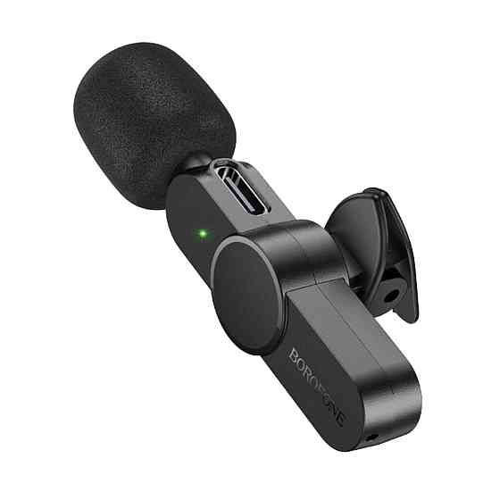 Мікрофон-петличка BOROFONE BFK12 Trophy lavalier wireless digital microphone Type-C Black (6941991106392) Київ