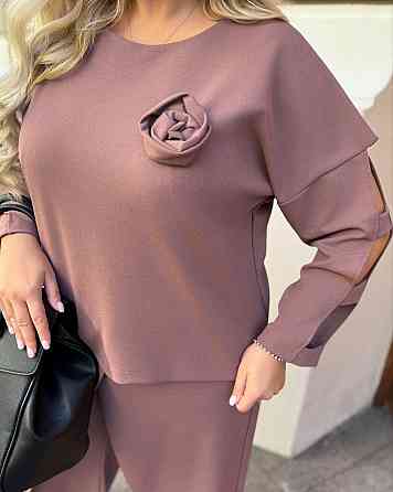 Жіночий батальний костюм двійка креп дайвінг Капучино, 52/54 Одеса