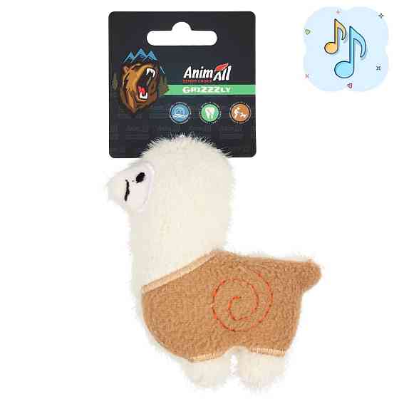 AnimAll GrizZzly АнимАлл Гризли Мягкая игрушка для собак Лама 13х10 см Киев