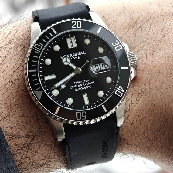 Годинник чоловічий механічний наручний Carnival Patent R-Series (2 ремінці) Сріблястий Вінниця - фото 5