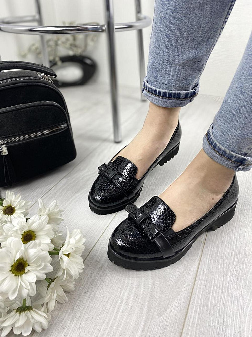 Eireen Туфлі жіночі Eireen Бант чорні (весна-осінь, шкіра натуральна) (1890) лише 37р. Коломыя - изображение 2