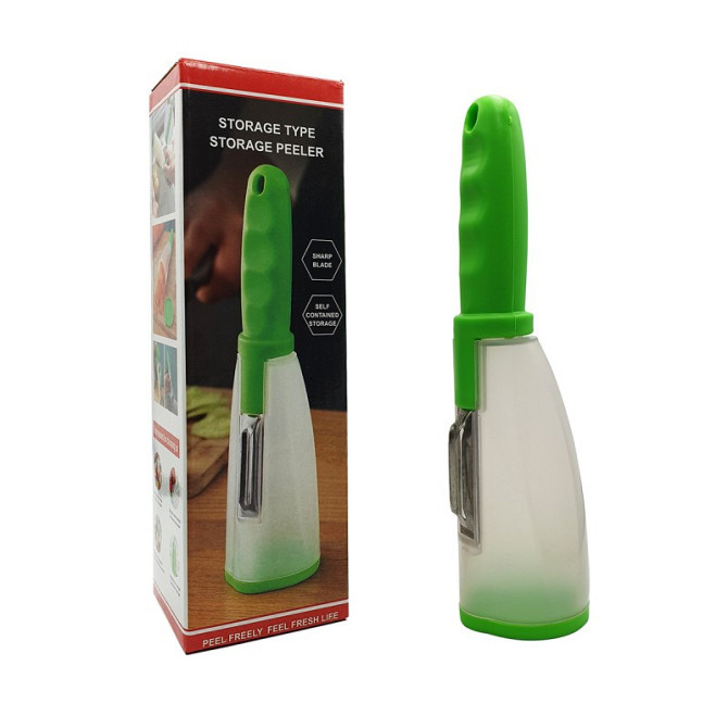 Овощечистка Easy Peeler, горизонтальное лезвие из нержавеющей стали, легкая и удобная Киев - изображение 4