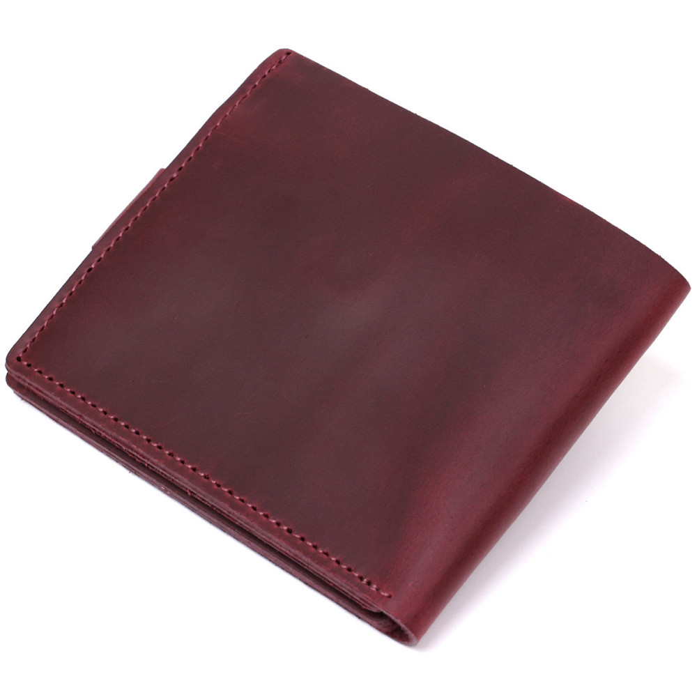 Кожаное винтажное портмоне Бордовый (SHVIGEL) Киев - изображение 5