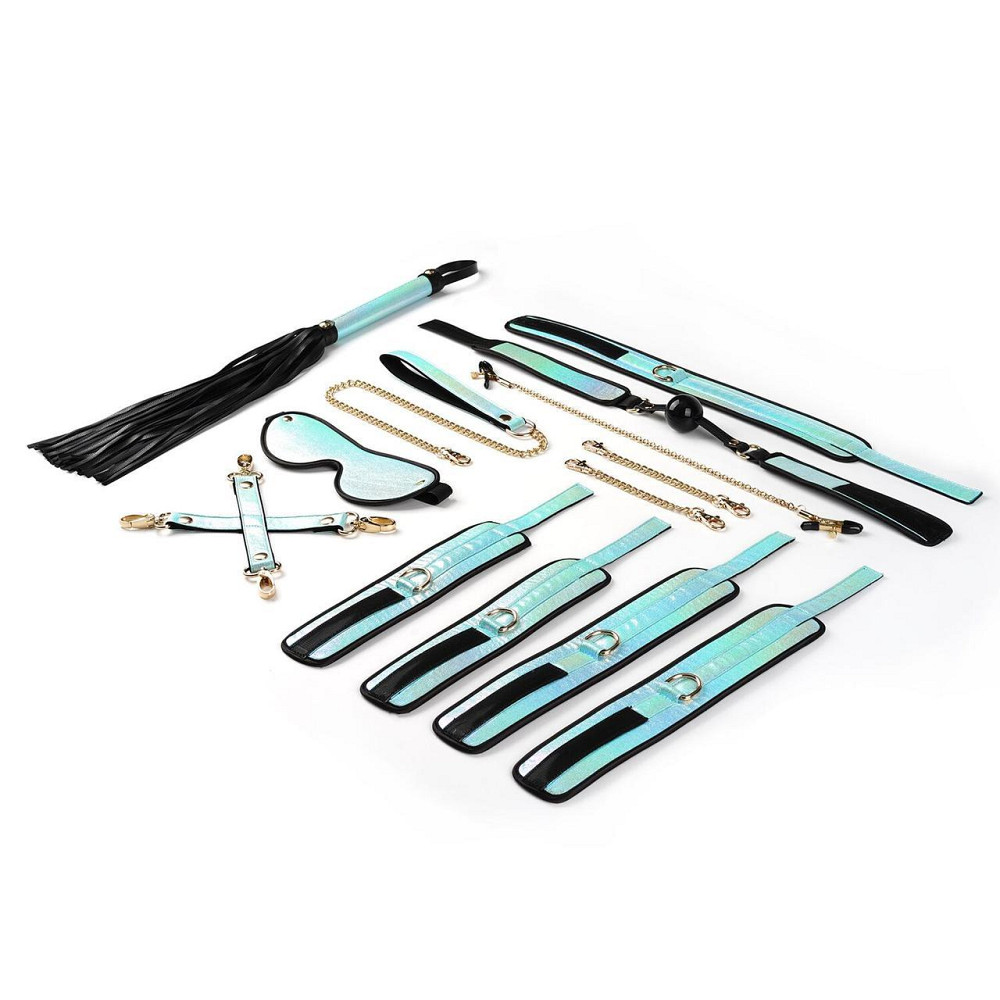 БДСМ-набір Liebe Seele Vivid Sky 8 Pieces Set, 8 аксесуарів, екошкіра на оксамитовій основі Sex Aura Київ - фото 2