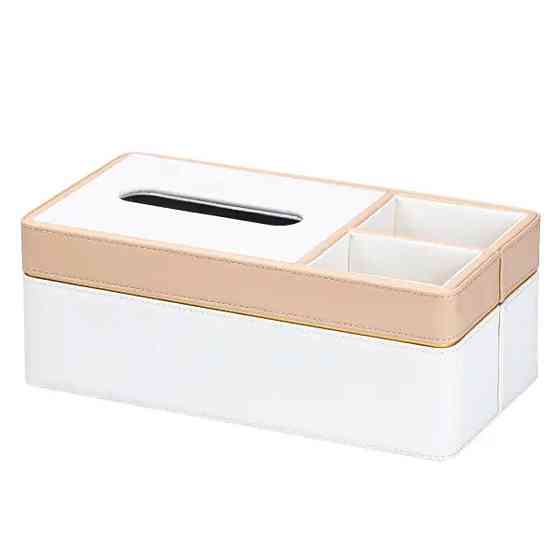 Салфетница-органайзер из эко-кожи 3 отделения 27*14*'10 см Белый с бежевым HP9190 Киев