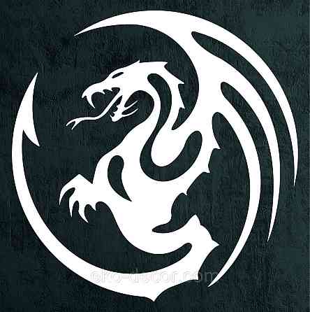 Декоративное настенное Панно «Дракон» Декор на стену 50*50 см, Белый Киев