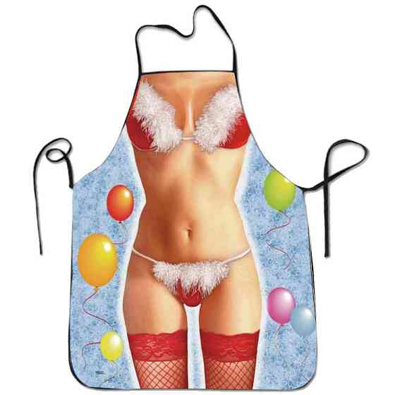 Фартух новорічний для корпоративу 75 на 60 см різнобарвний Київ