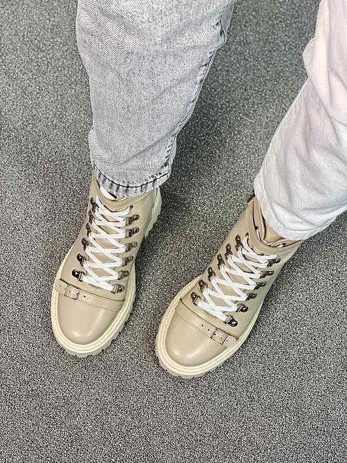 Без бренда Черевики жіночі ARLEN БК-Брук бежеві (зима, шкіра натуральна) (4853) 35-40 37 Коломыя - изображение 2