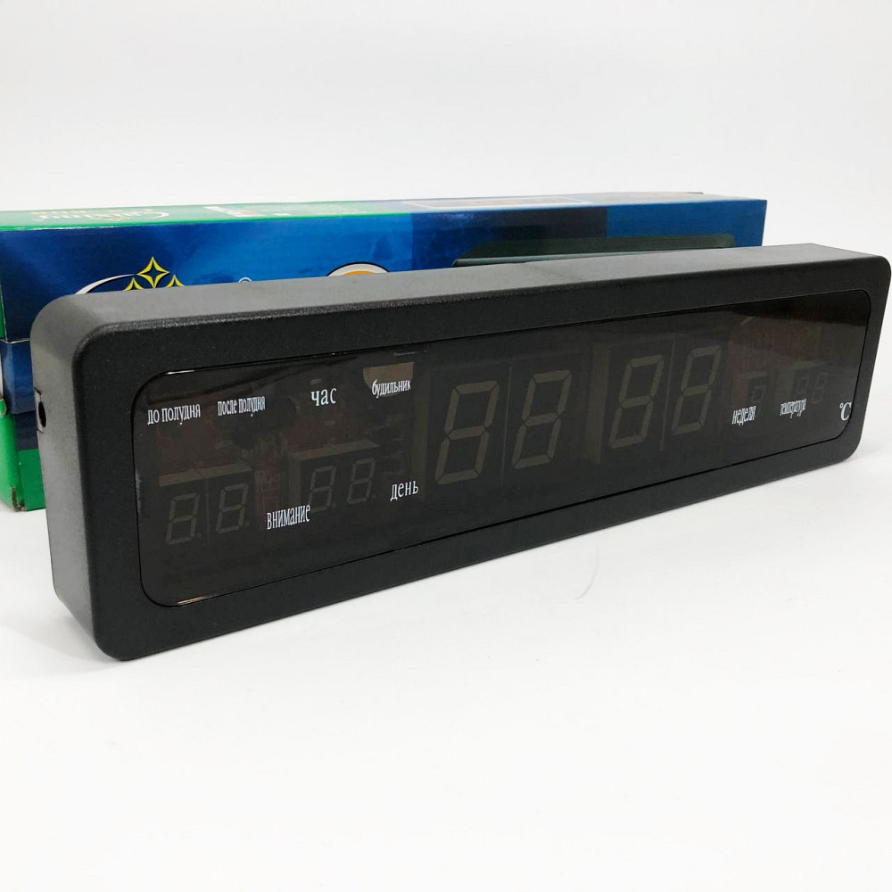 Часы с светящимся дисплеем Caixing, Настольные часы с будильником Настольные led на батарейках ZA-42 Львов - изображение 3