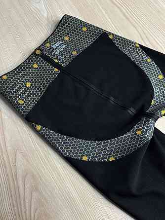 Лосины женские Kenalin D-13 с корсетом на молнии в рубчик утягивающие черные, черный, 2XL Киев