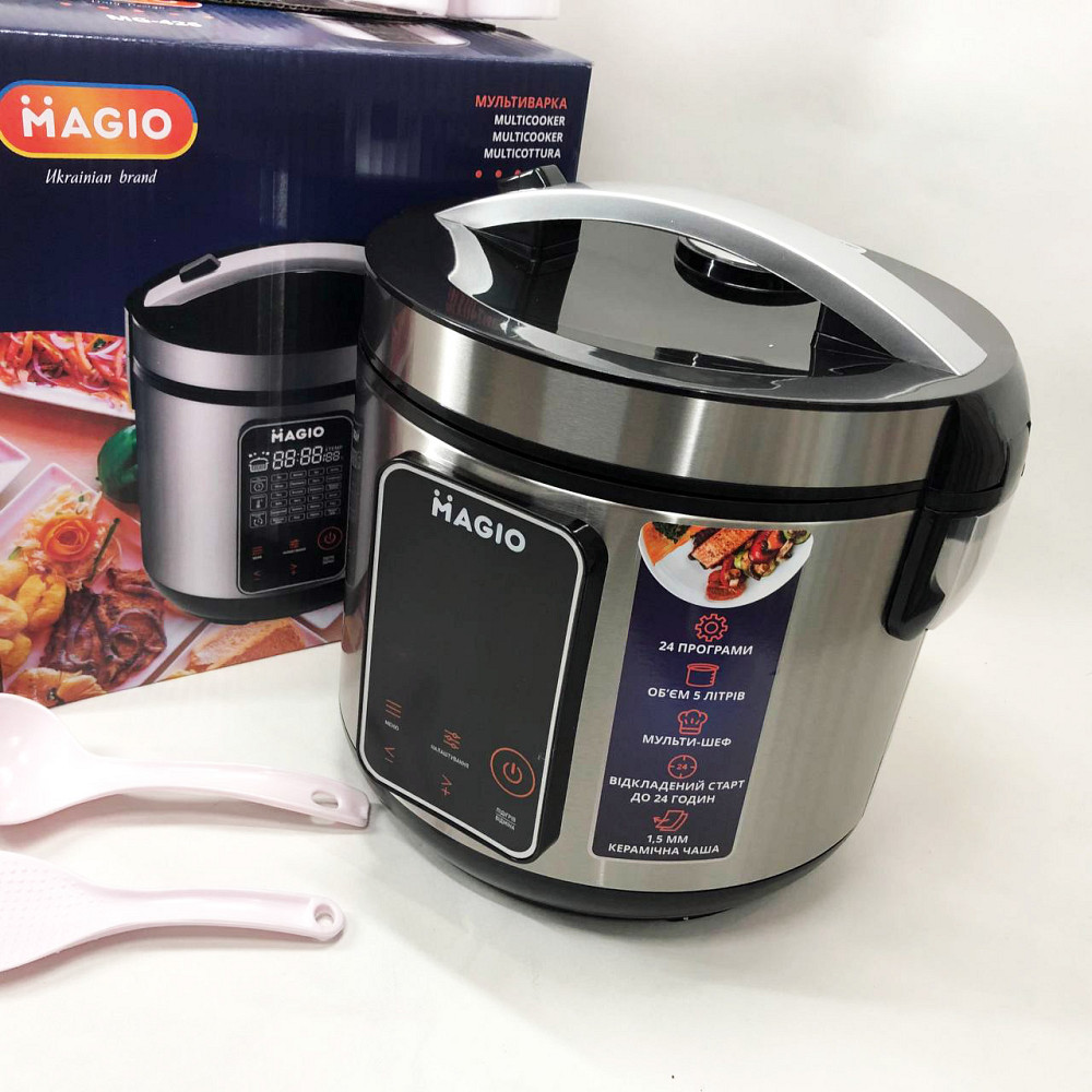 Мультиварка скороварка мультиповар MAGIO, Антипригарні мультиварки рисоварки, Мультиварка пароварка 5 л SC-37 Івано-Франківськ - фото 9