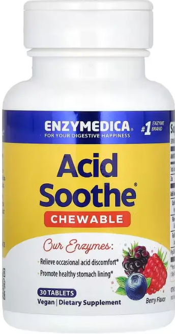 Пищеварительные ферменты Enzymedica Acid Soothe 30 жев таб ягоды Киев - изображение 1