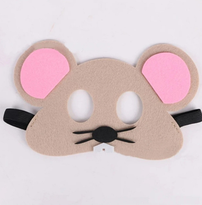 Детская маска на лицо Мышка one size бежево-розовый Киев - изображение 1