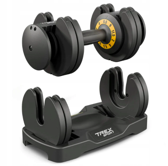 Гантель розбірна регульована Trex Sport 2-11,5кг чорний Киев