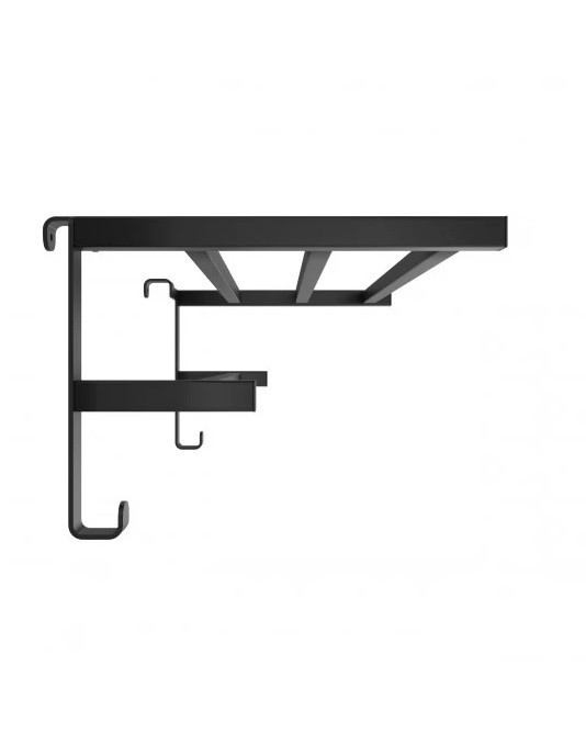 Полка для полотенец навесная профильная HF Sheffield 520x284 black matt Киев - изображение 3