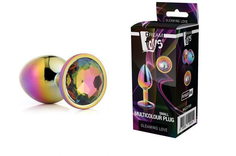 DT21782 Радужная анальная пробка GLEAMING LOVE MULTICOLOUR PLUG MEDIUM Sex Aura Киев - изображение 1