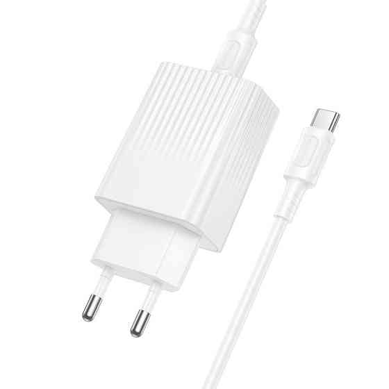 Мережевий зарядний пристрій з кабелем BOROFONE BAS75A Source single port PD30W charger set (C to C) (EU)White Одеса