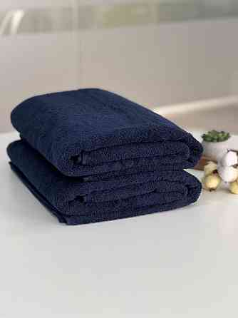 Полотенце махровое Ideal Textile однотонное плотность 450 г/м2 100х150 см синий Черновцы