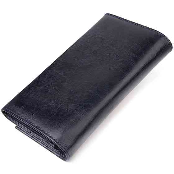 Портмоне для жінок з монетницею з натуральної шкіри Синє (CANPELLINI) Київ