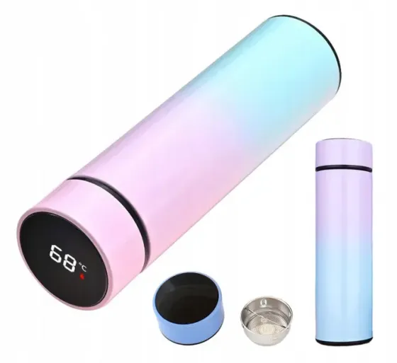 Термокружка с сенсорным дисплеем в расцветке омбре 500 мл Коломыя