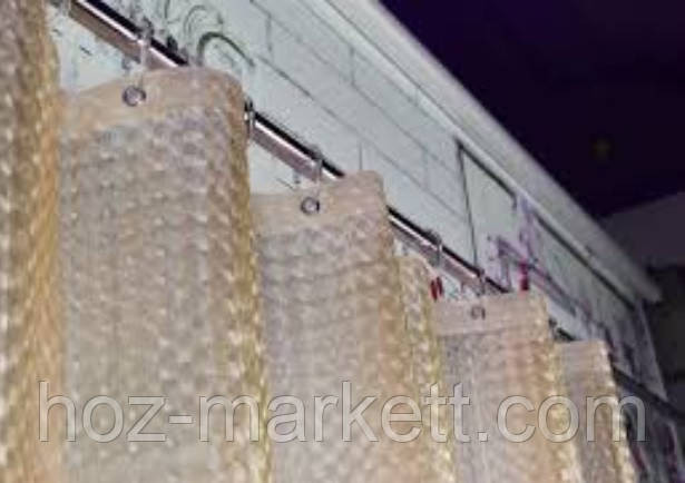 Штора в ванную силиконовая с 3 D эффектом шторка для ванной коричневая 180 х 180 см Харьков - изображение 3