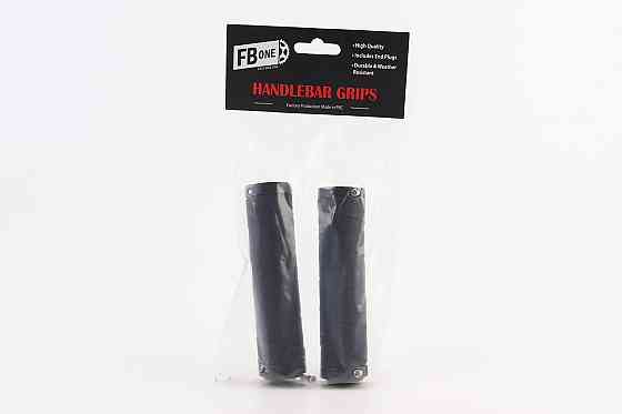 Ручки керма 130мм з затискачем Lock-On з двох сторін, екошкіра, чорні PU-192A Київ