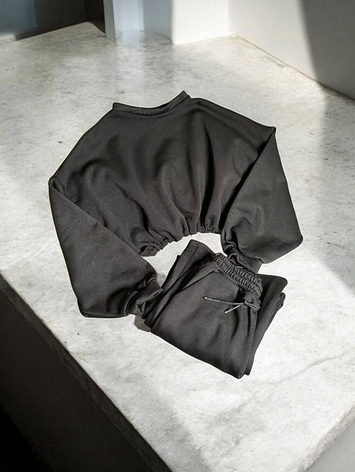 Женский теплый костюм с брюками и свитшотом в фасоне «летучая мышь» трехнитка на флисе Одесса - изображение 9