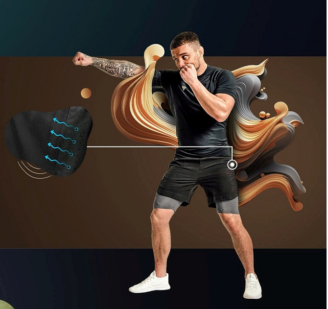 Компресійні шорти для RDX MMA T16 2-в-1 BLACK/GREY-S Кам'янське - фото 7