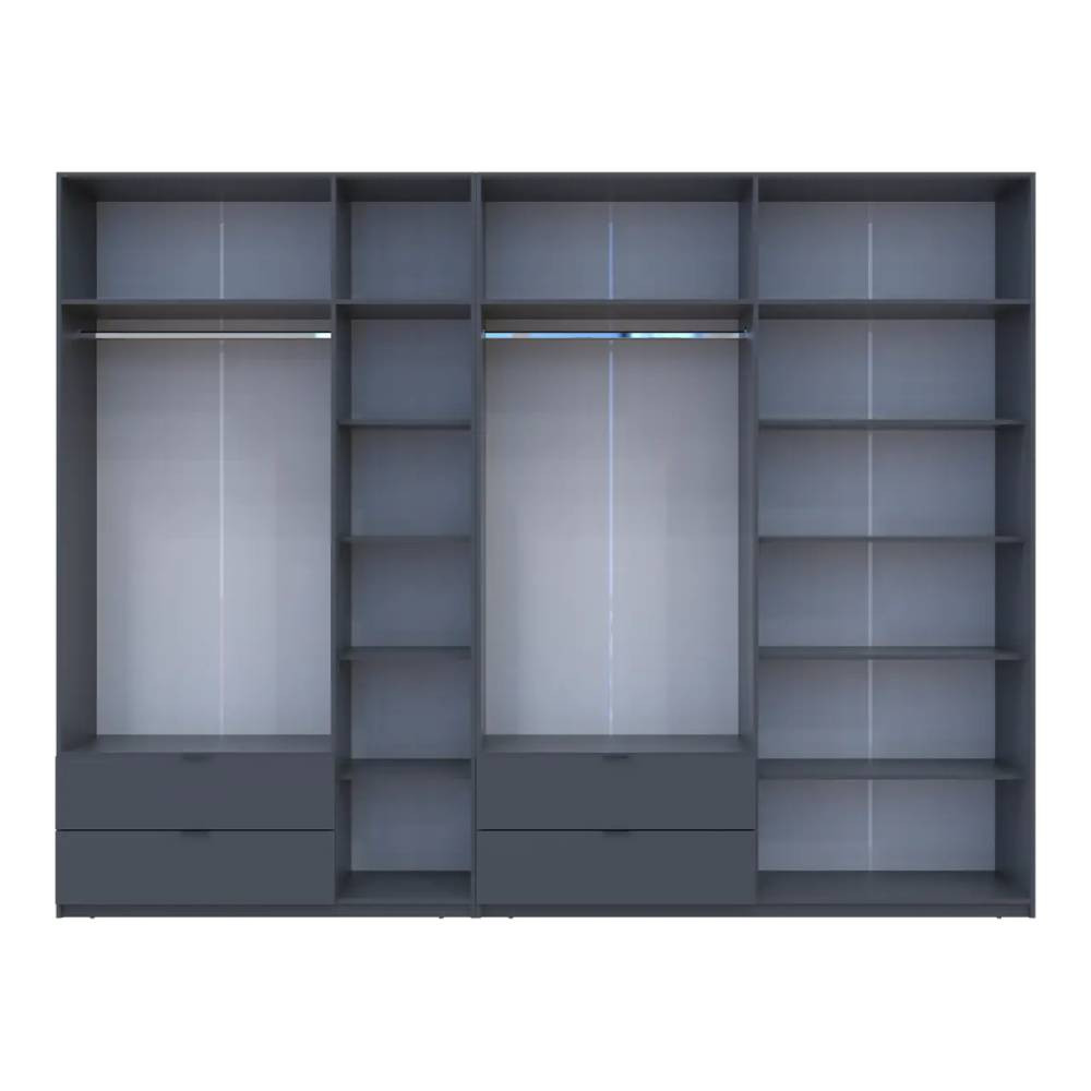 Шкаф для одежды Doros Лукас Графит 3+4 ДСП 280х50х240 DRS-011696 (42005121) Днепр - изображение 5