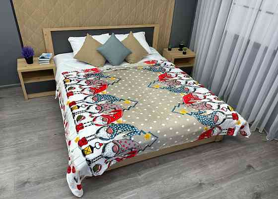 Плед-покрывало 200х230 см с рождественским принтом Разноцветный (87-320) Киев