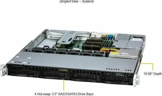 Сервер Supermicro Сервер 1U E-2456 6C/12T (511RMOTO17) Киев