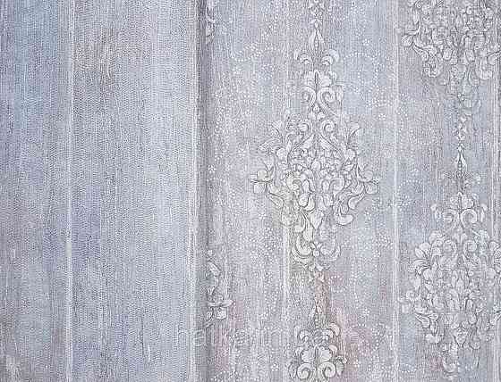 Шпалери вінілові на флізеліні гарячого тиснення DU&KA 1.06х10 вензель основа під штукатурку сірі коричневі Київ