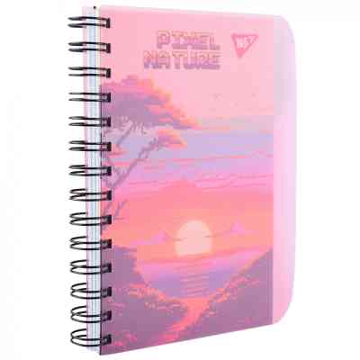 Блокнот Yes В6 Pixel nature 144 листа пластиковая обложка (681988) Винница