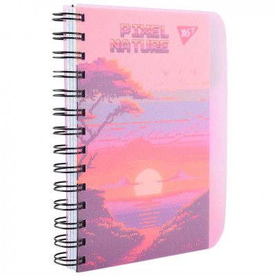Блокнот Yes В6 Pixel nature 144 аркуша пластикова обкладинка (681988) Вінниця - фото 3