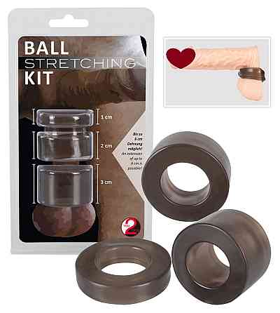 Набір ерекційних кілець You2Toys Ball Stretching Kit, чорний Sex Aura Київ