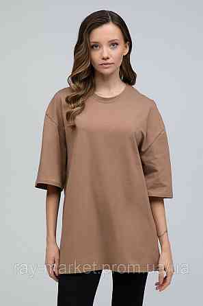 Футболка оверсайз RAY OVERSIZE жіноча коричнева (U0104W-Brown) L/XL Київ